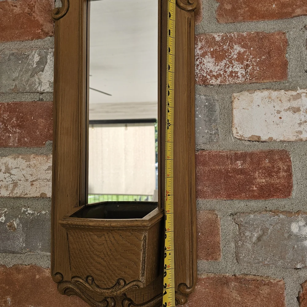 Homco Gold-Tone Ornate Narrow Wall Mirror